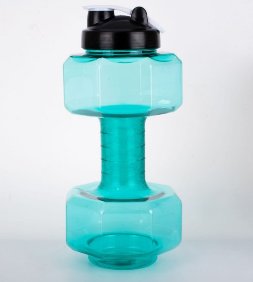 Dumbbell Shaped Water Bottle for Fitness and Outdoor Use